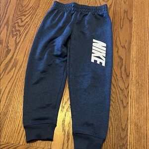Nike Kids Navy Joggers with White Logo